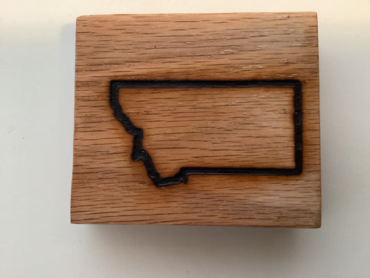 Boulder River 3" Oak Coaster Set of Four