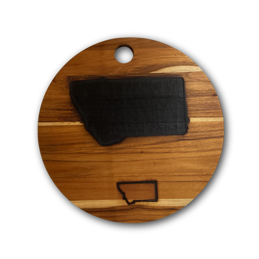 Big Sky Signature 15" Diameter Teak Cutting Board